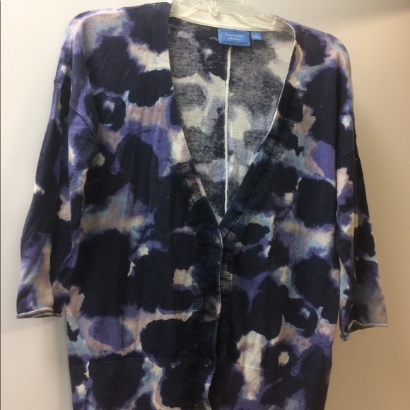 Blue and purple tie dyed cardigan - Picture 1 of 2